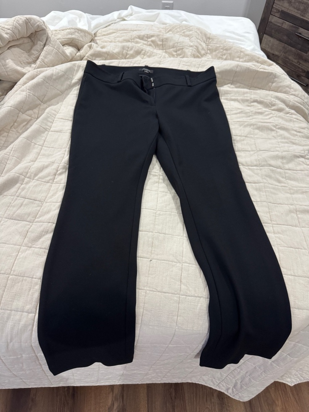 Ann Taylor Black Wide-Leg Trousers